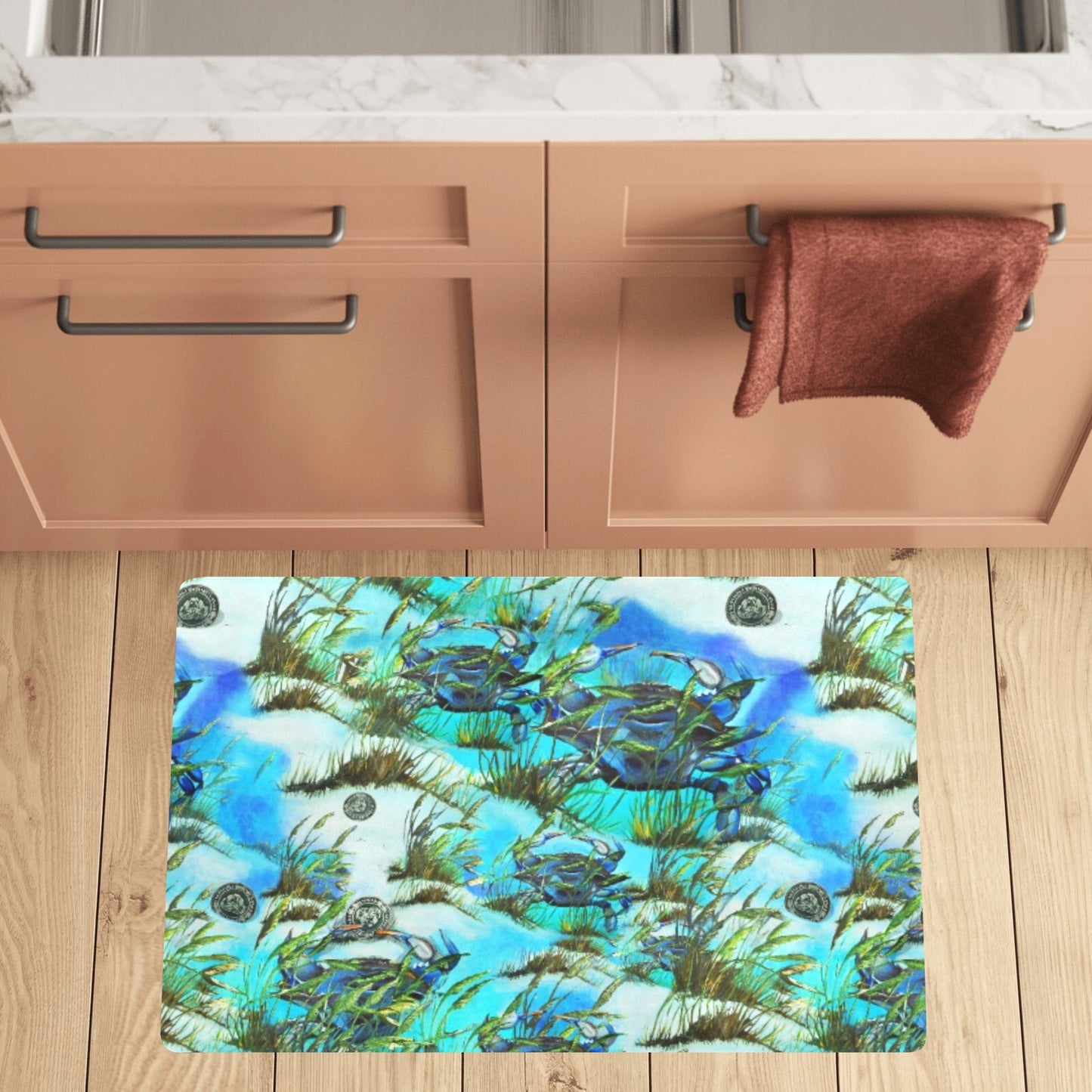 Indoor/Outdoor Mat - "Crab Island Treasure"