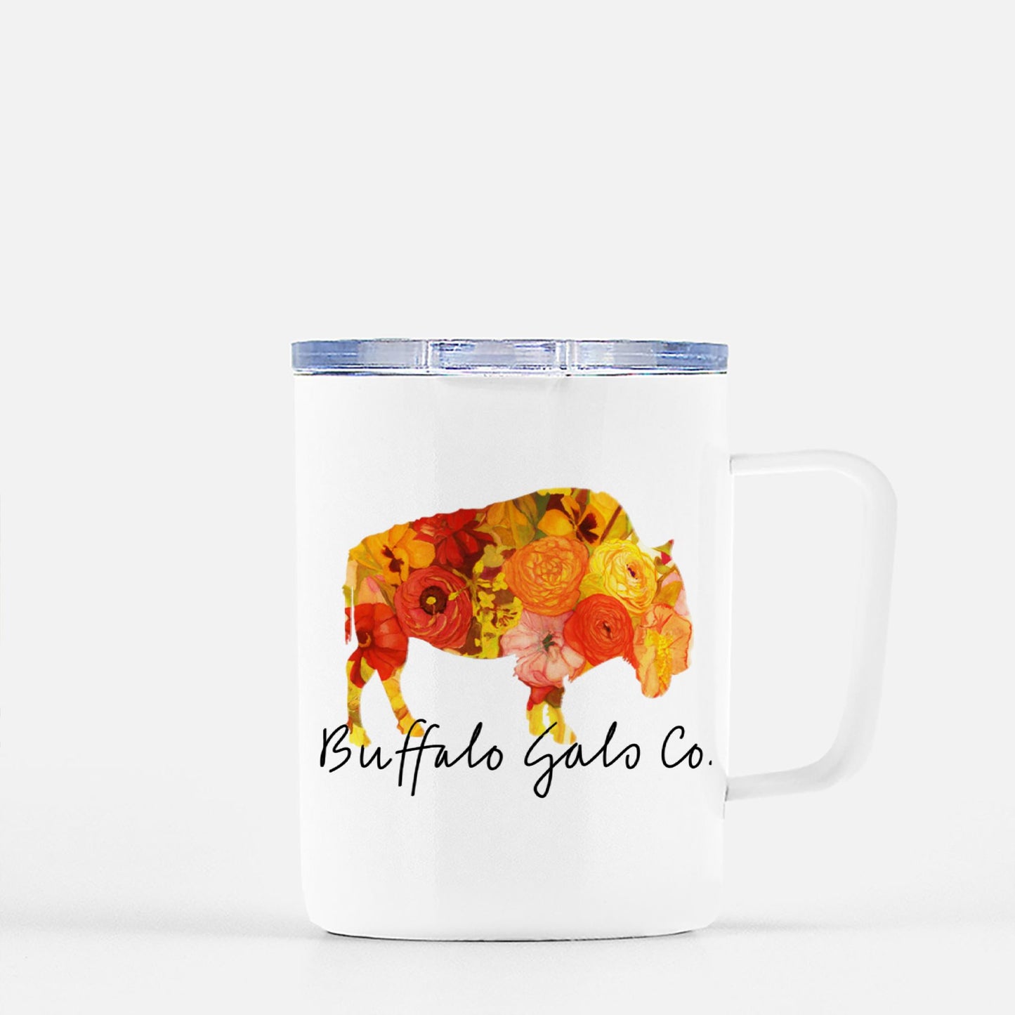 Travel Mug - "Sunset Poppy"
