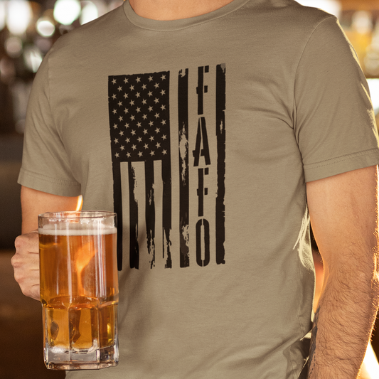 Soft T-shirt - "FAFO Vertical American Flag"
