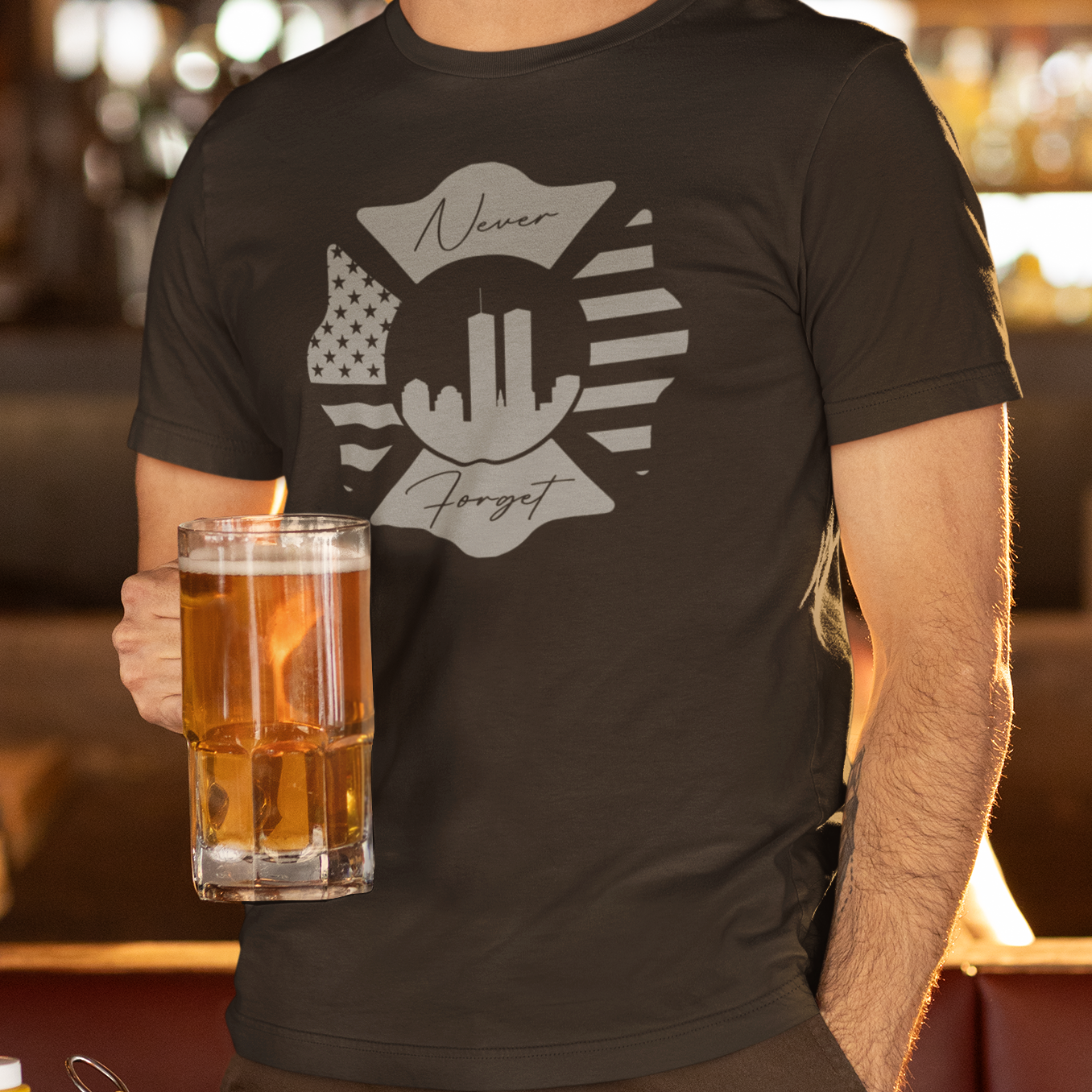 Soft T-shirt - "Never Forget" (Grey)