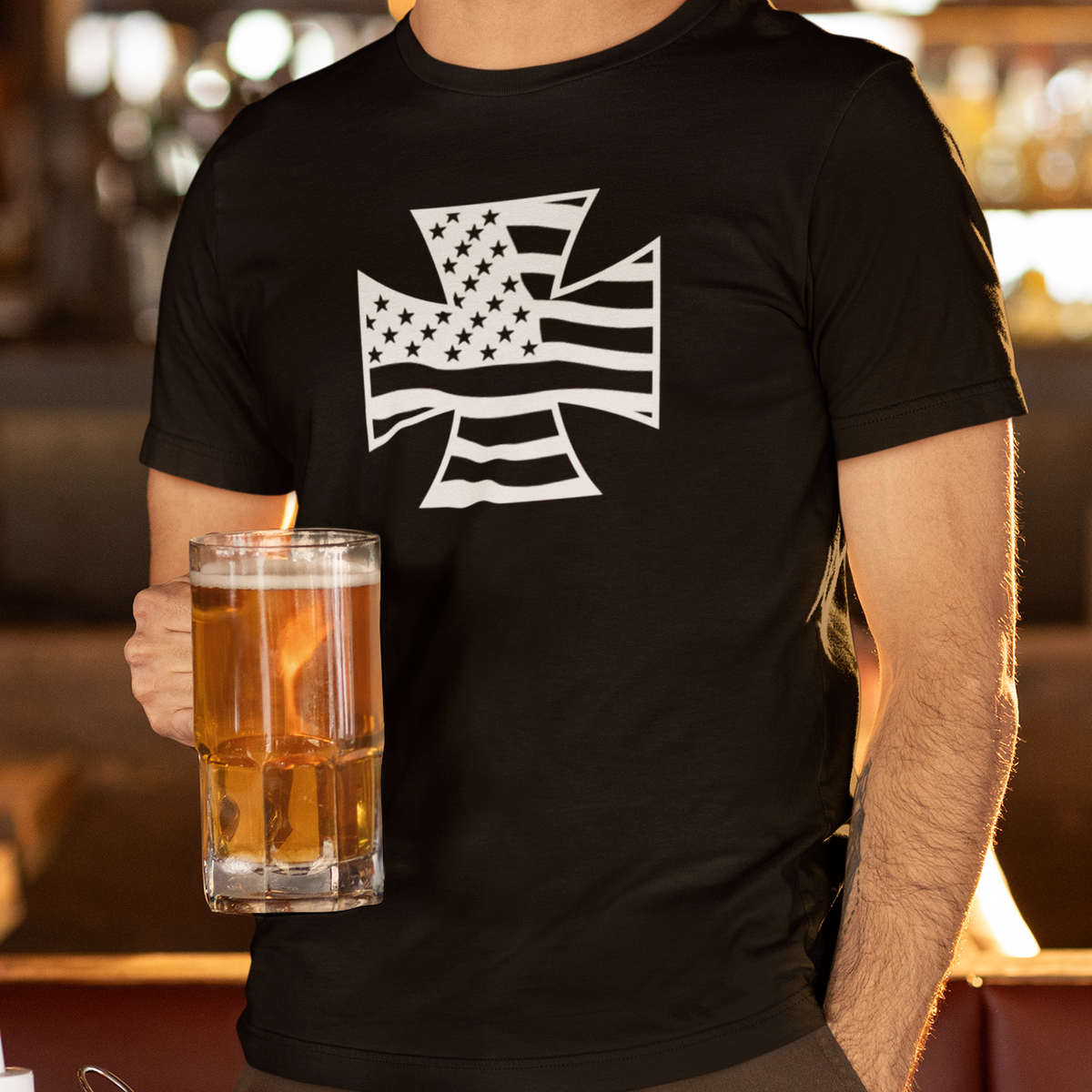 Soft T-shirt - "American Iron Cross"