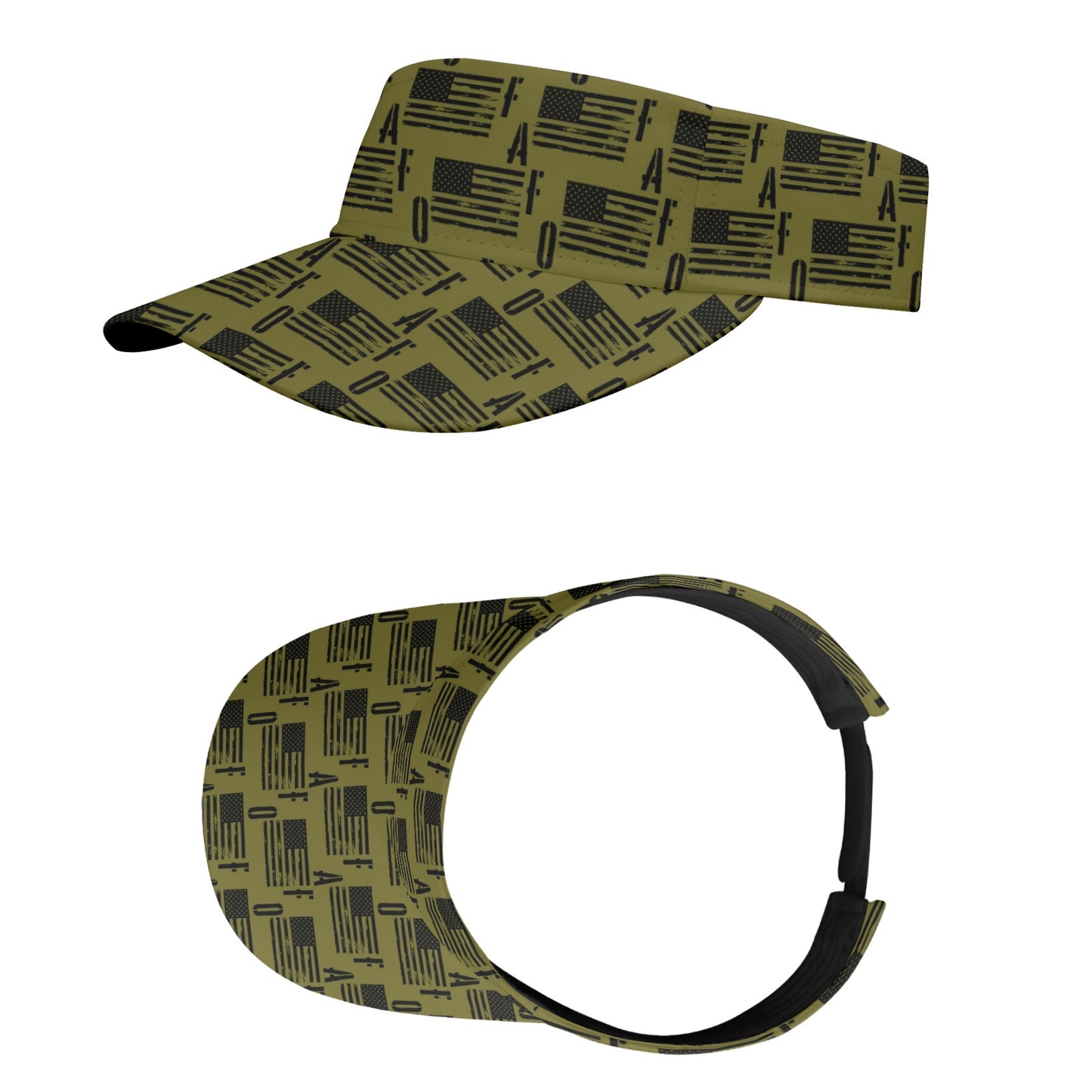 Sports Visor - "FAFO American Flag" (Olive)