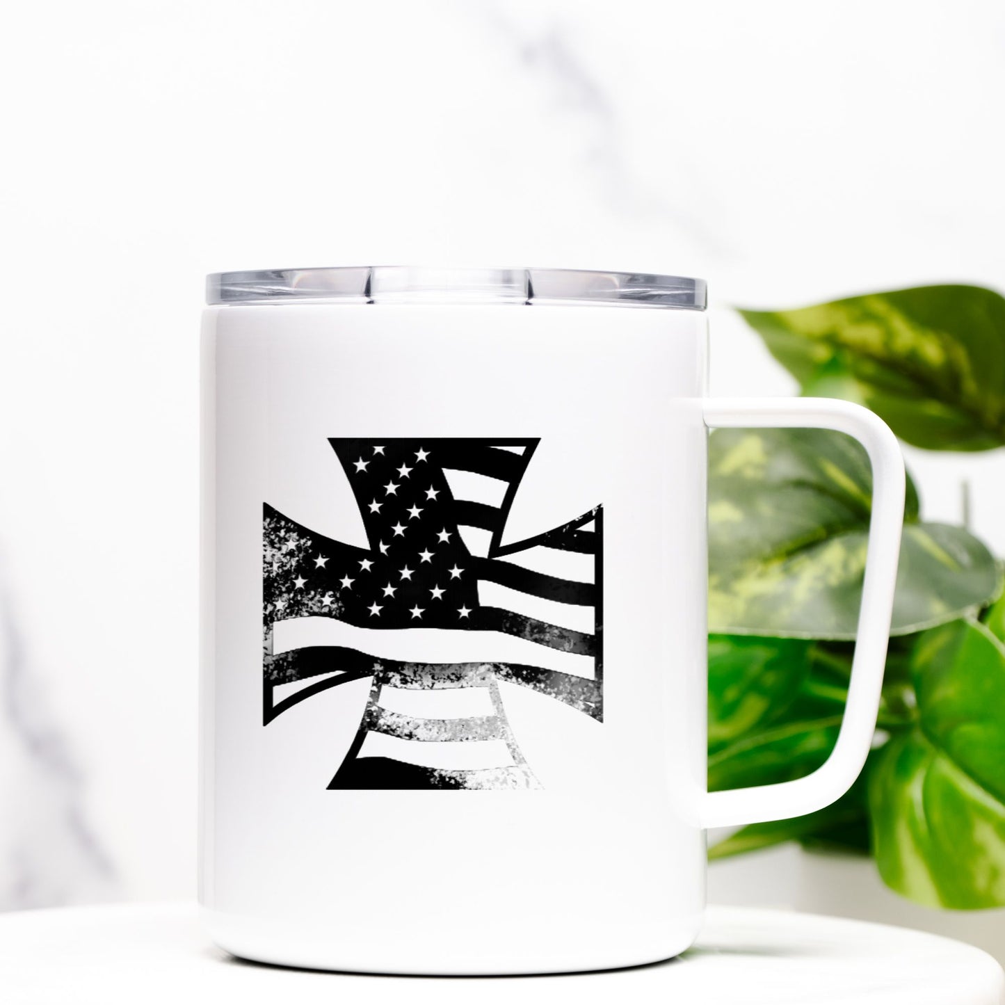 Travel Mug - "American Iron Cross Graffiti"