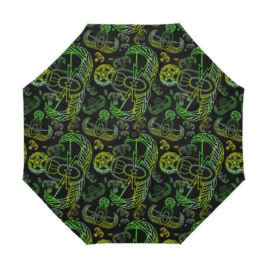 Umbrella - "EOD Mixed Badges" (Lemon Lime on Black)