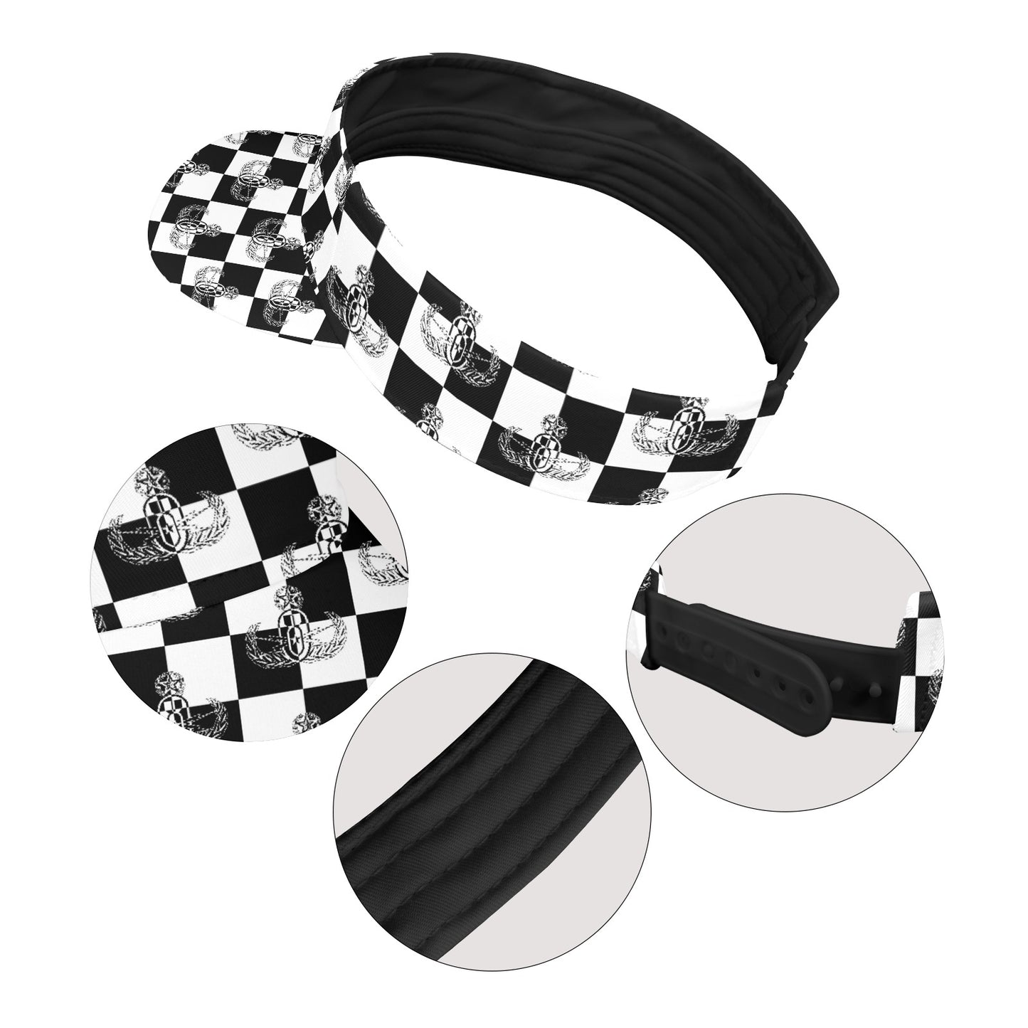 Sports Visor - "EOD Checkered Flag"