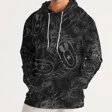 Hoodie - "It's 5 o'clock Somewhere" (Grey on Black)