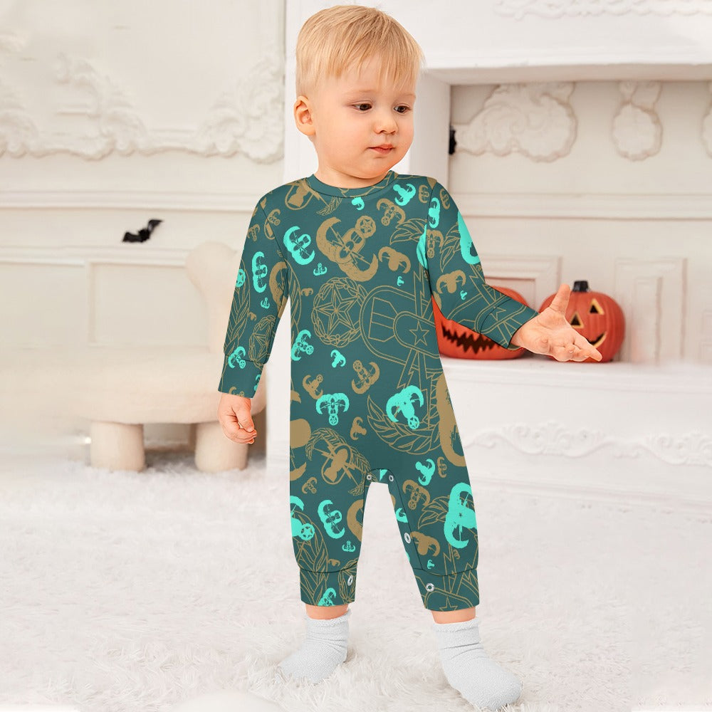 Baby Romper - "EOD Party" (Greens)