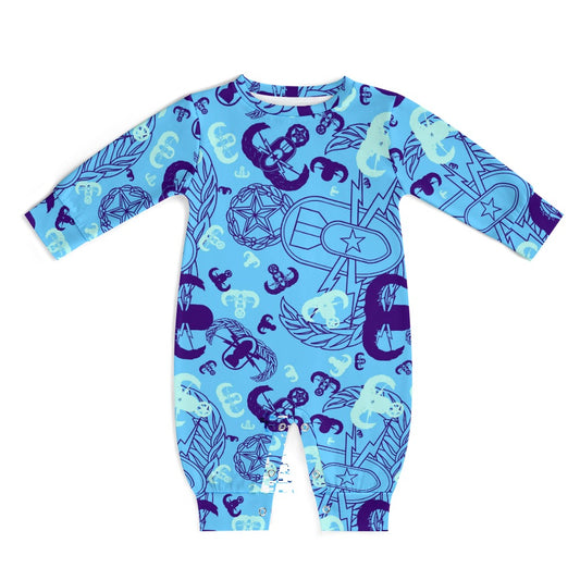 Baby Romper - "EOD Party" (Blues)