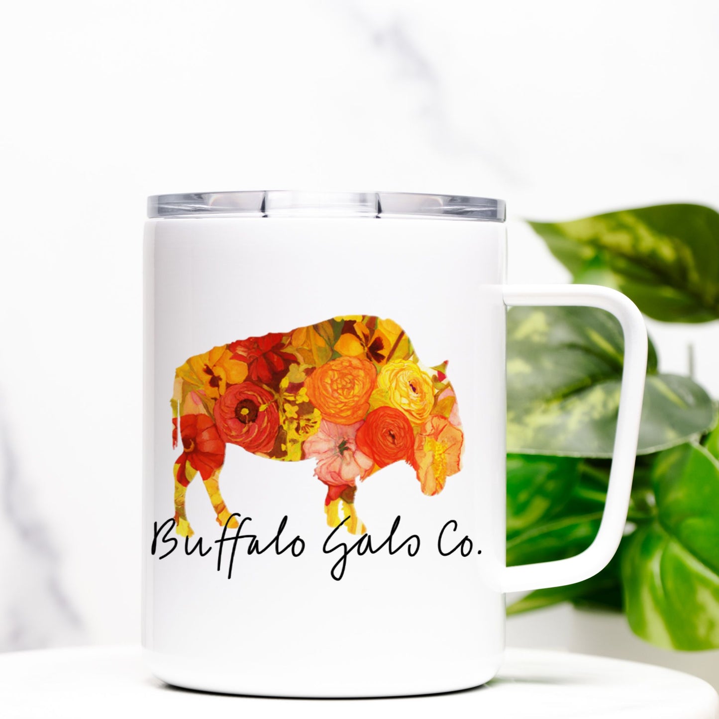 Travel Mug - "Sunset Poppy"