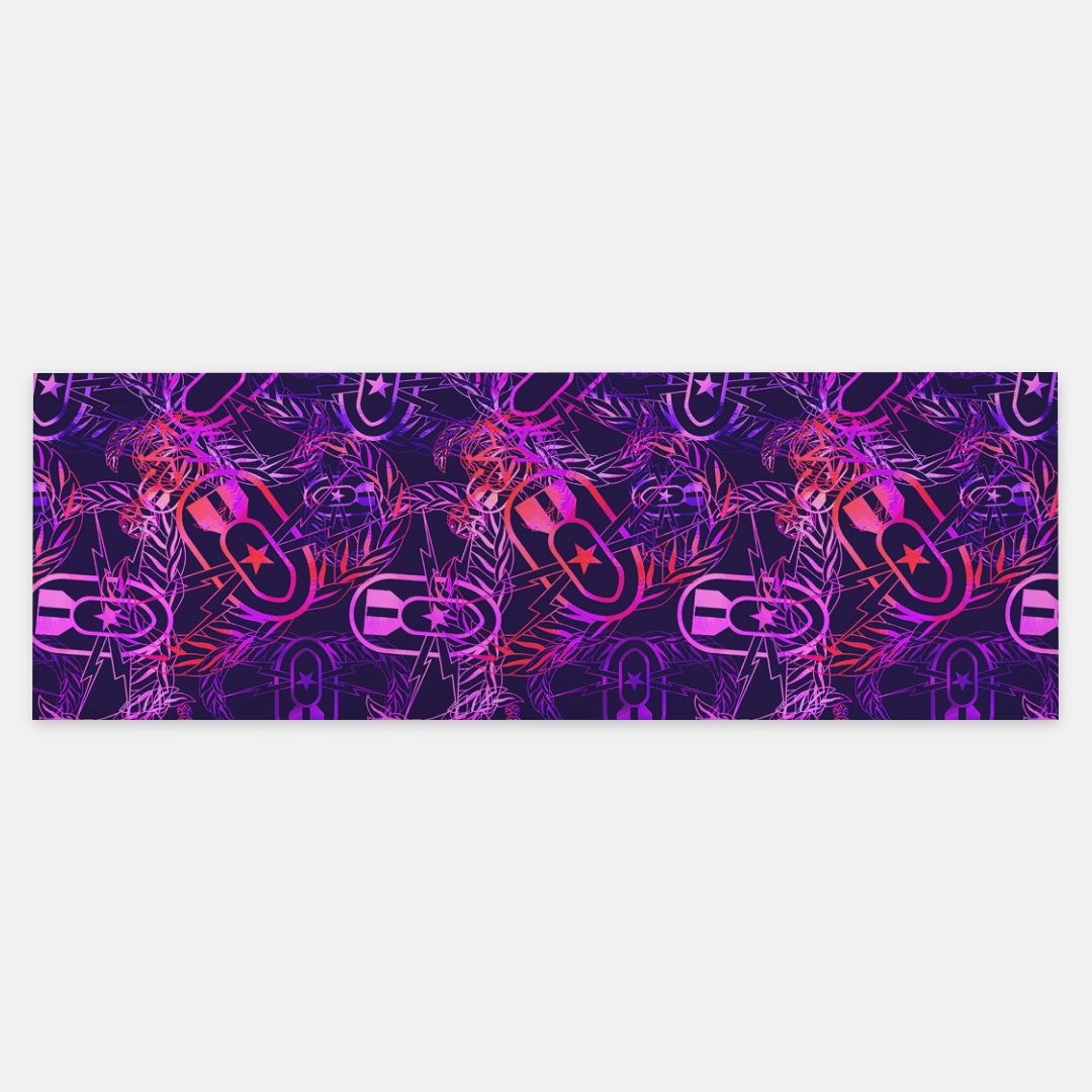 Pashmina Scarf - "It's 5 o'clock Somewhere" (Orange on Purple)