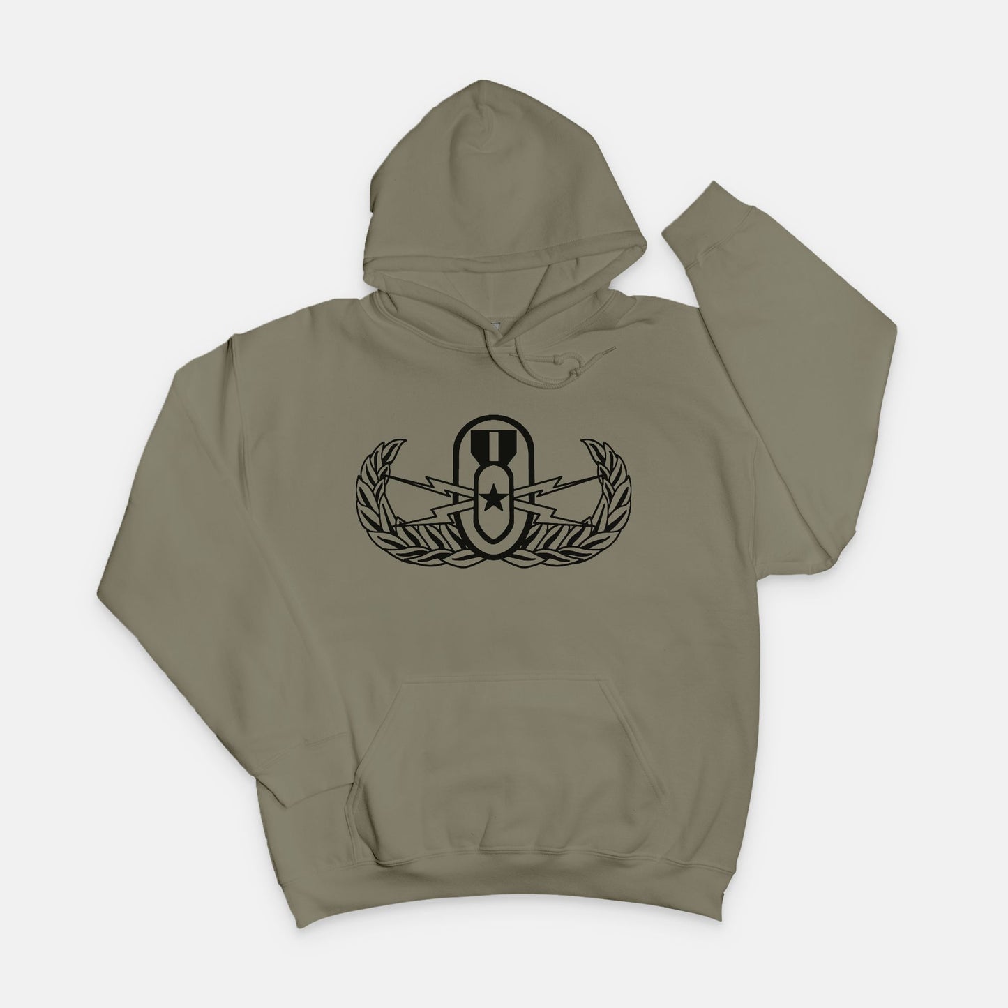 Hoodie - "EOD Senior Badge" (Olive)
