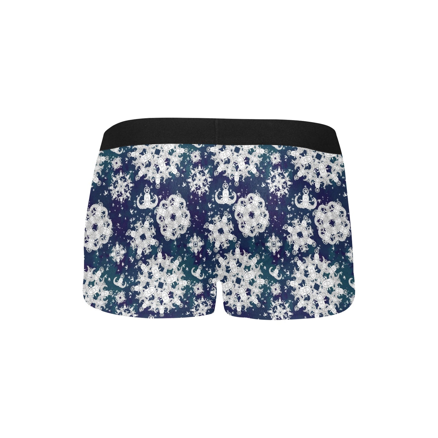 Men's Boxer Briefs with Fly - "EOD Snowflakes"
