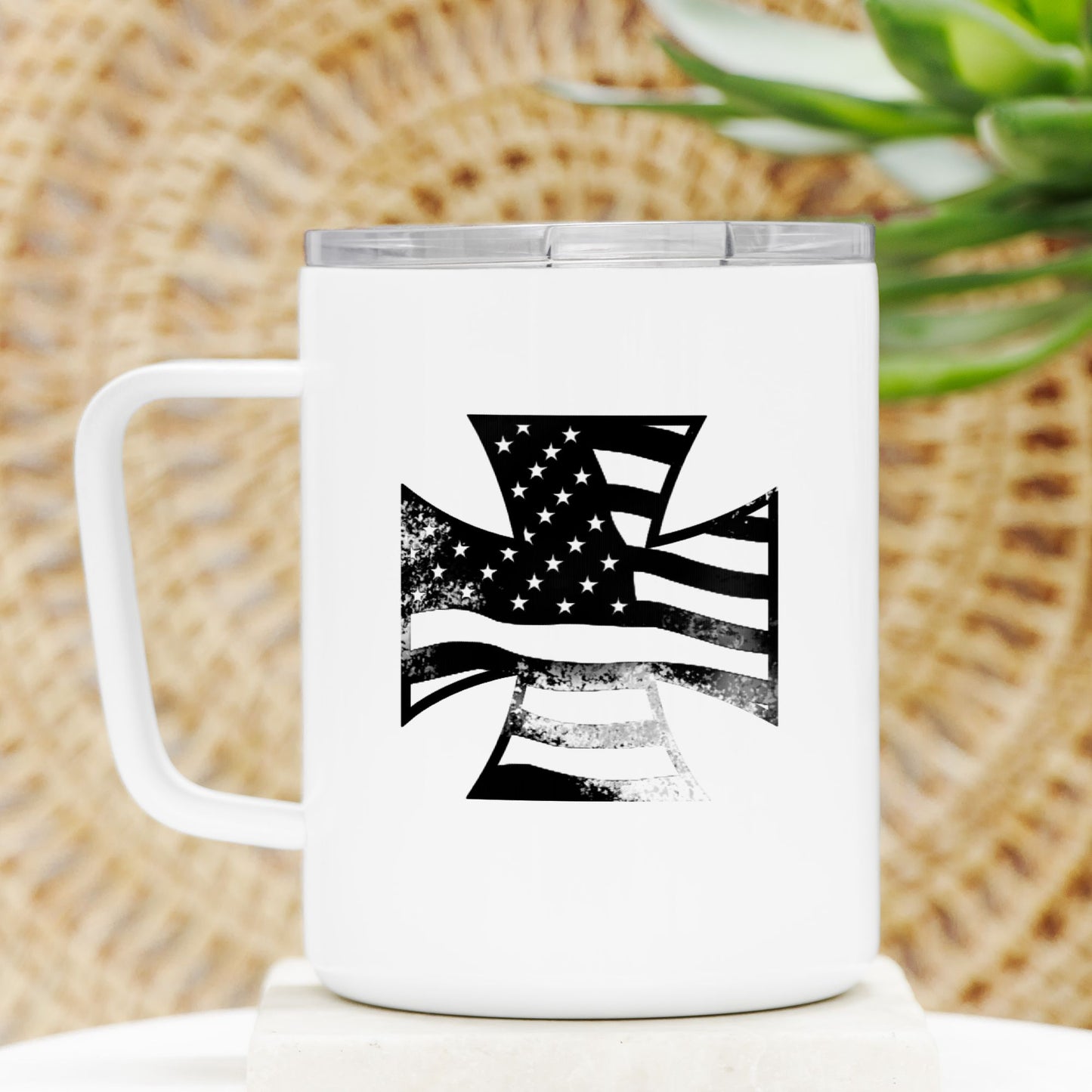 Travel Mug - "American Iron Cross Graffiti"