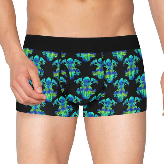 Men's Boxer Briefs with Fly - "Bomb Suit Biker" (Electric Blue)