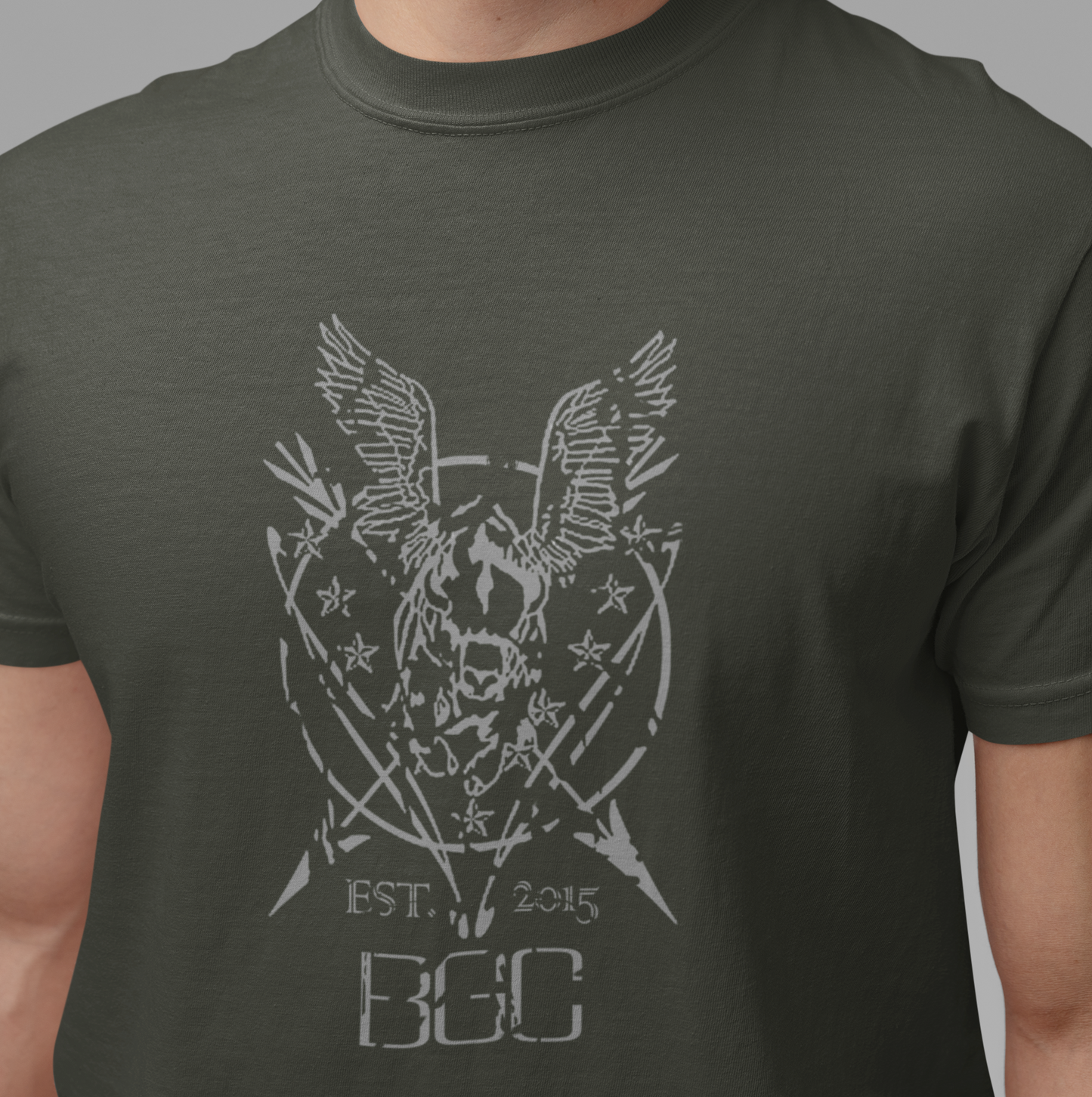 Comfort T-shirt - "Flying Buffalo Seal est. 2015" Logo