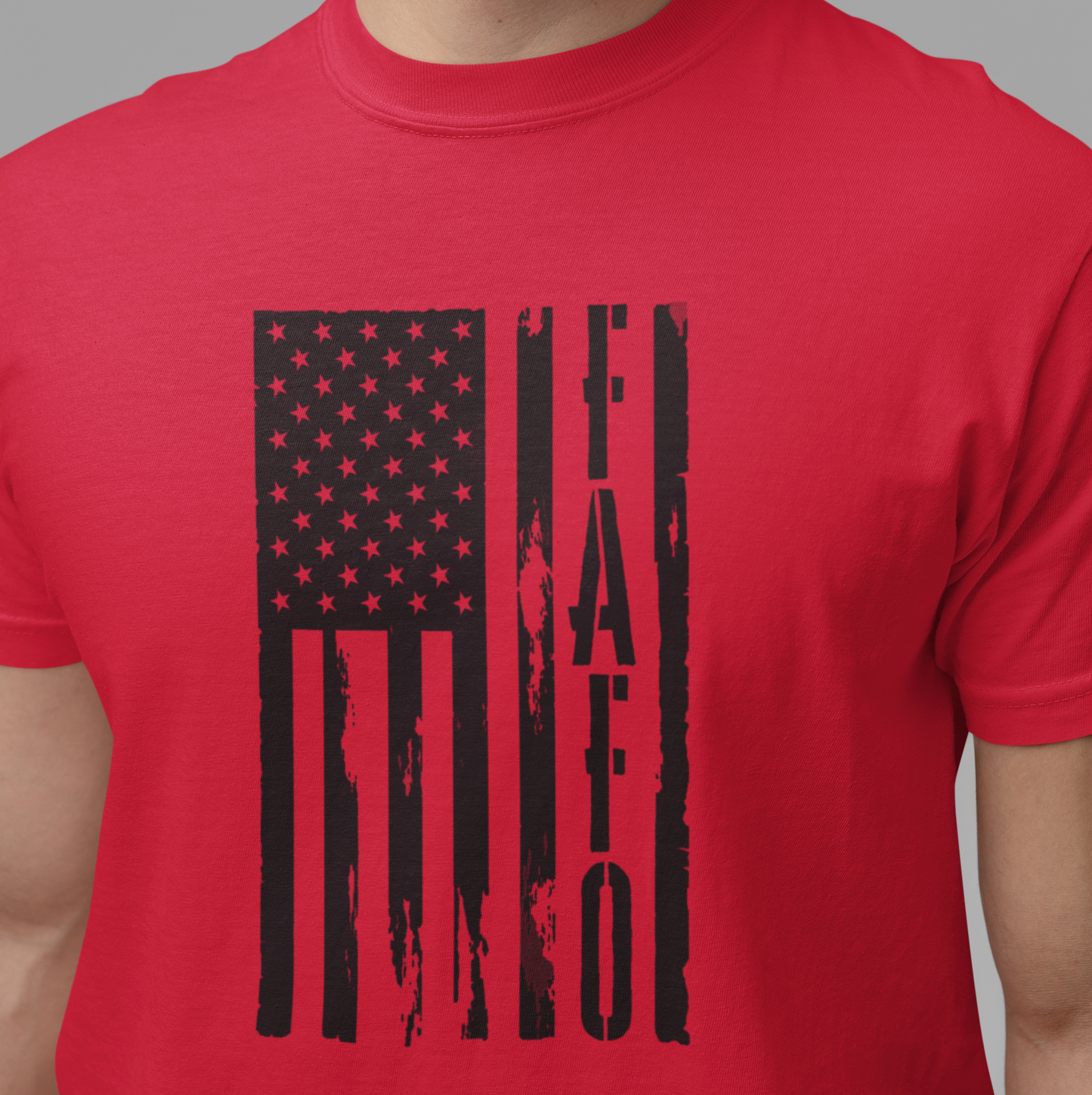 Comfort T-shirt - "FAFO American Flag" (Vertical)