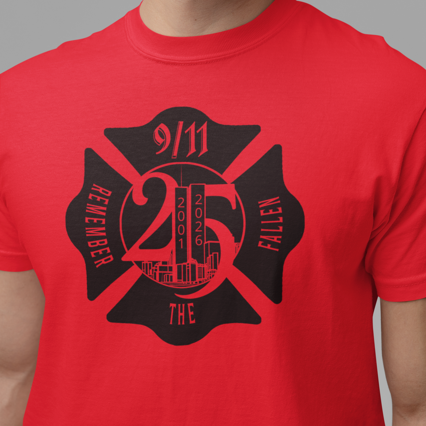 Comfort T-shirt - "Remember the Fallen" (Black) (Limited 9/11 25th Year Edition)
