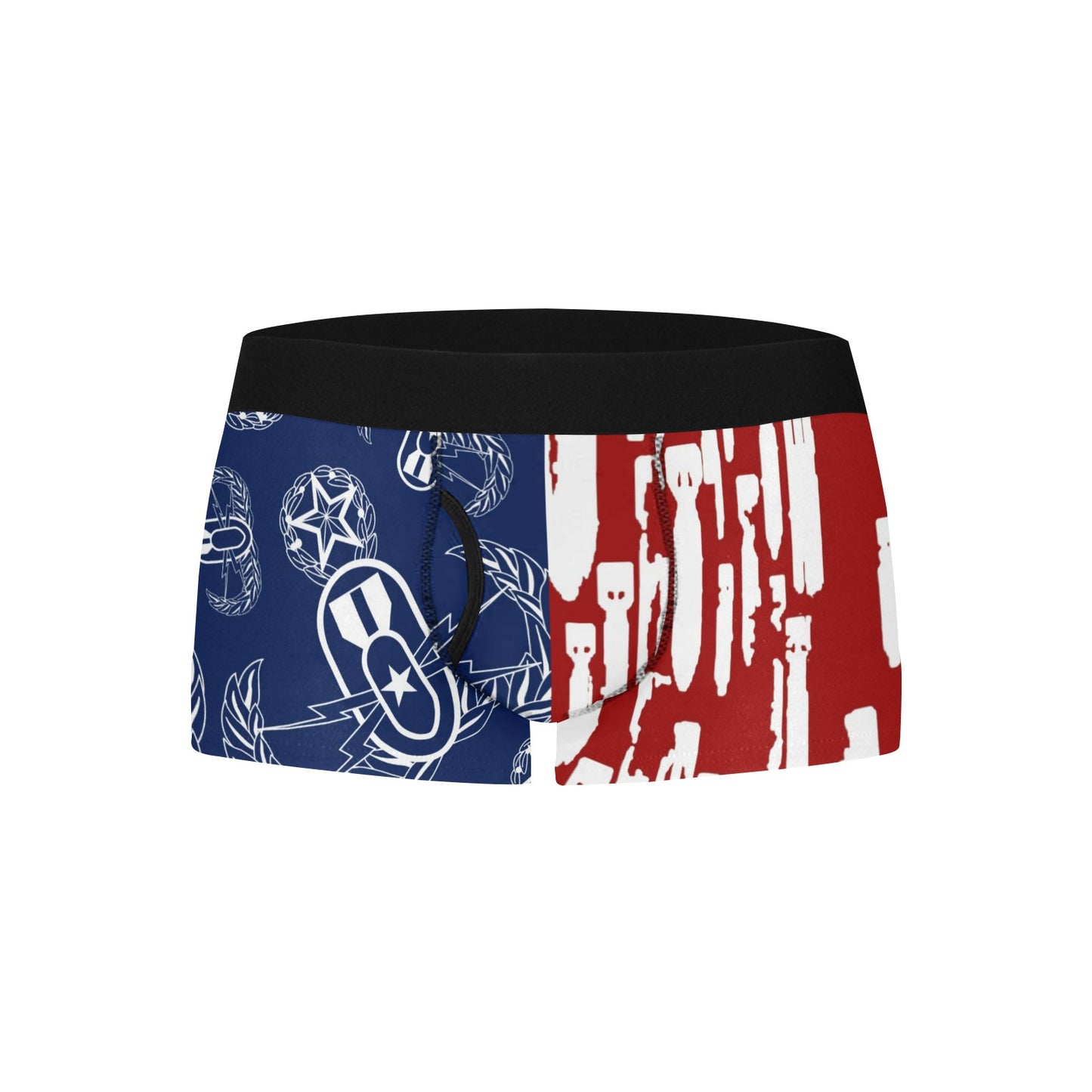 Men's Boxer Briefs with Fly - "EOD Red, White, & BOMB Flag"