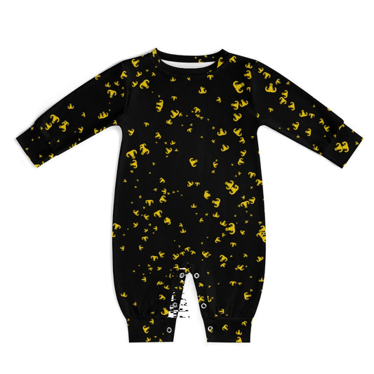Baby Romper - "EOD Confetti" (Yellow on Black)