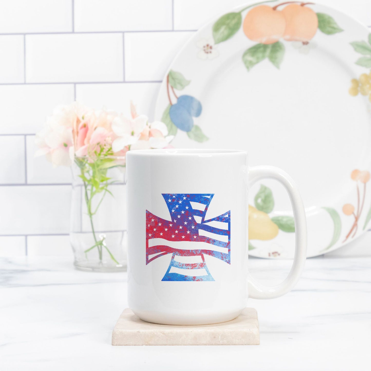 Mug - "American Iron Cross Graffiti" (RWB)