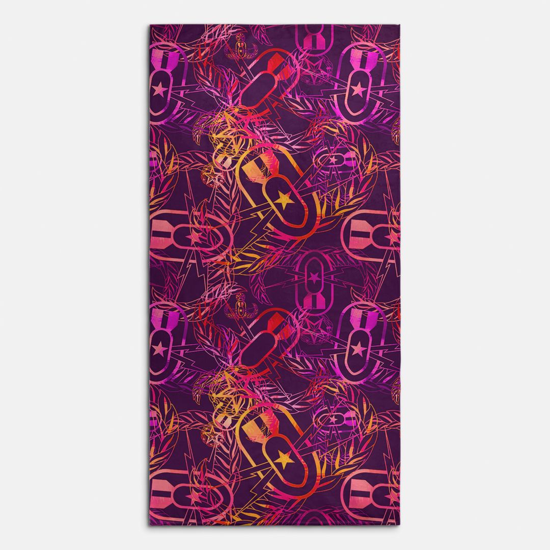 Beach Towel - "It's 5 o'clock Somewhere" Yellow to Pink