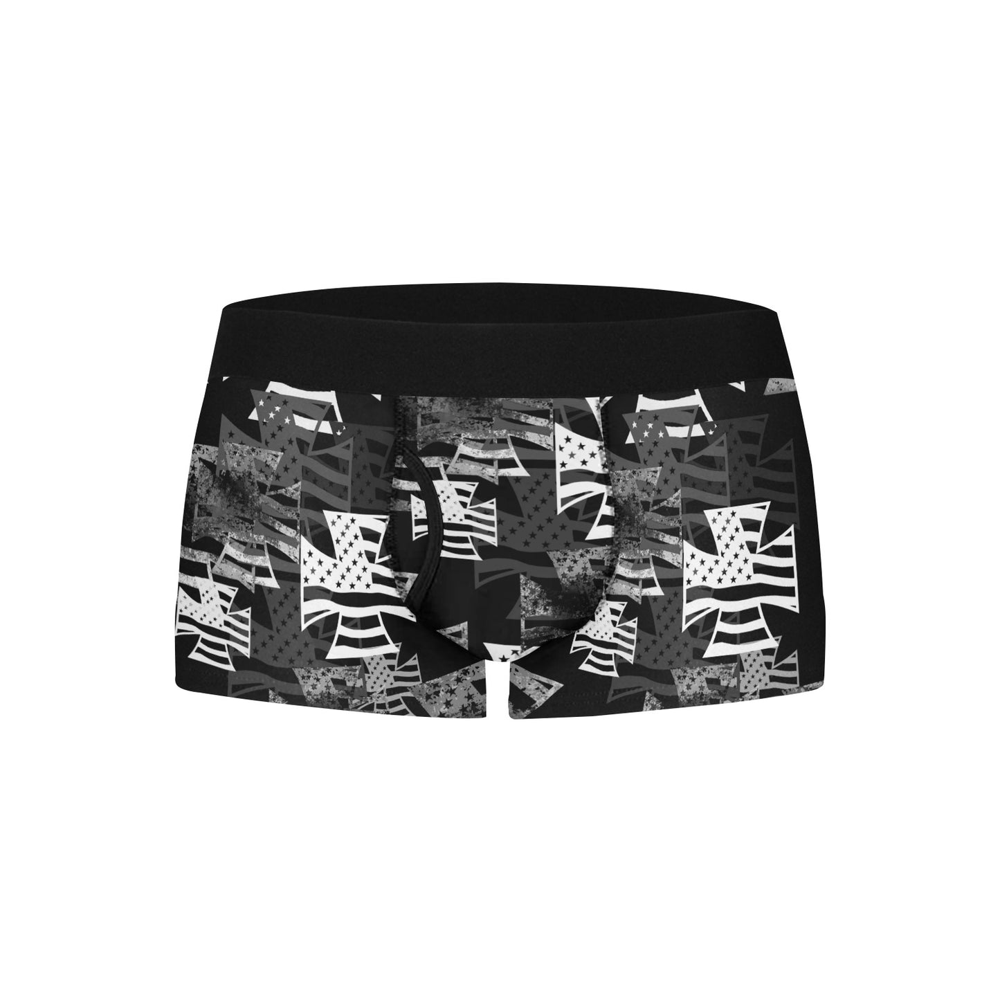 Men's Boxer Briefs with Fly - "American Iron Cross Graffiti"