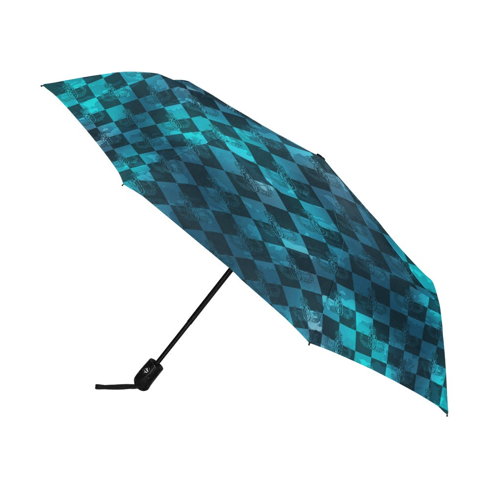 Umbrella - "EOD Buffoulage Checkered Flag" (Teal)