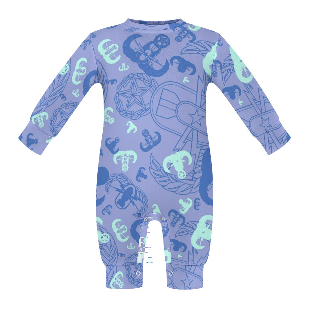 Baby Romper - "EOD Party" (Periwinkle)