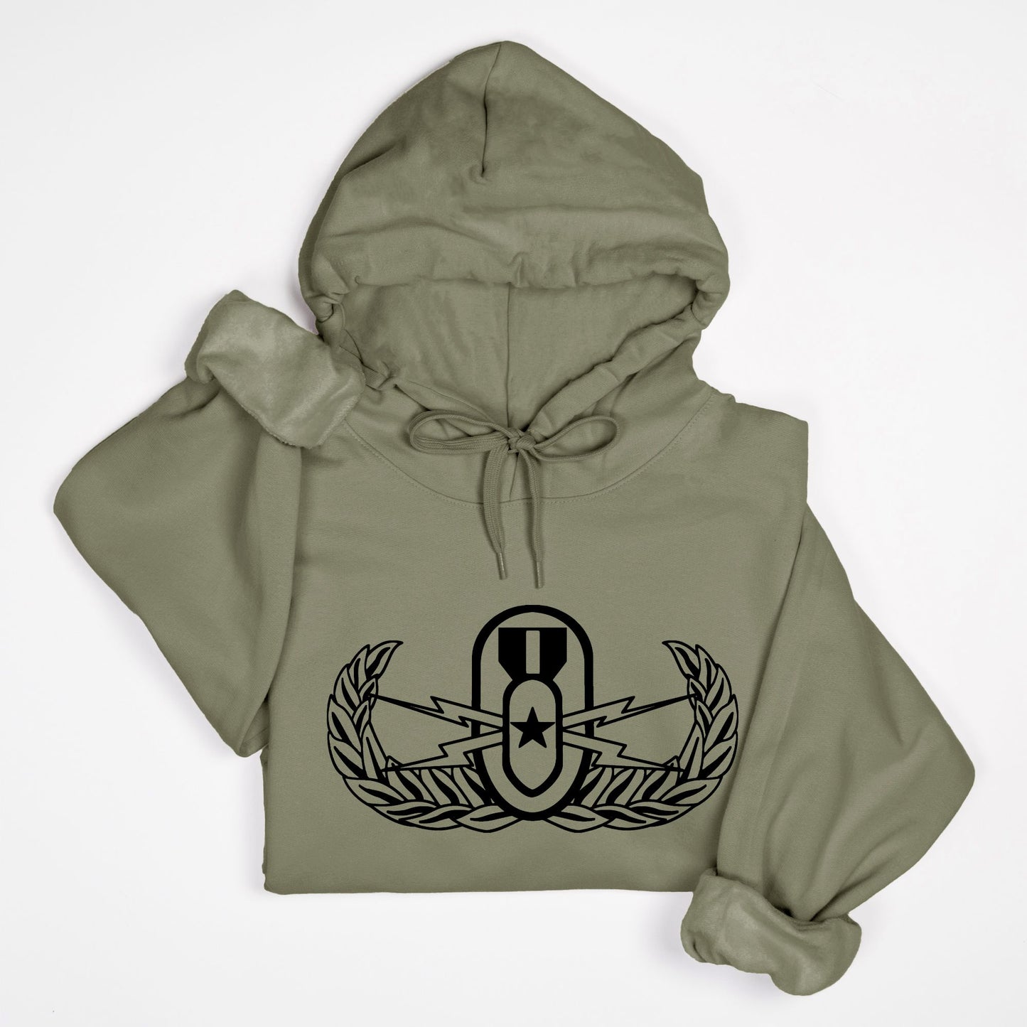 Hoodie - "EOD Senior Badge" (Olive)
