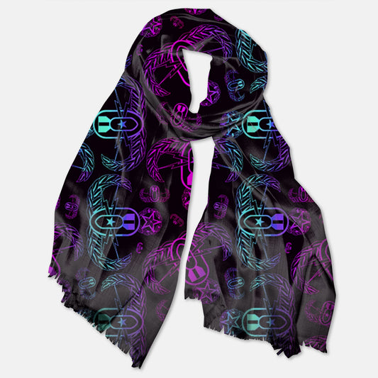 Pashmina Scarf - "EOD Ombre" (Pink/Turquoise/Purple)