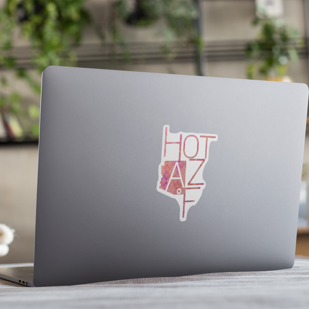 Vinyl Sticker/Decal - "Hot AZ F" (Aztec Coral)