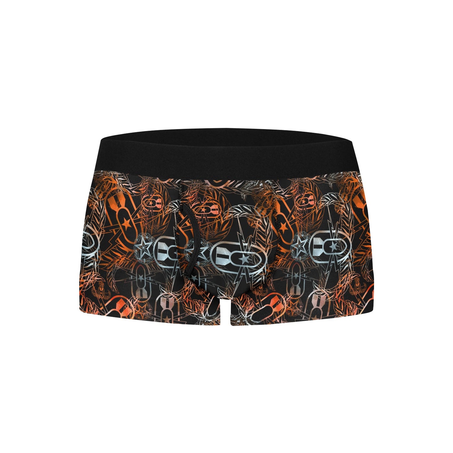 Men's Boxer Briefs with Fly - "It's 5 o'clock Somewhere" (Orange on Black)