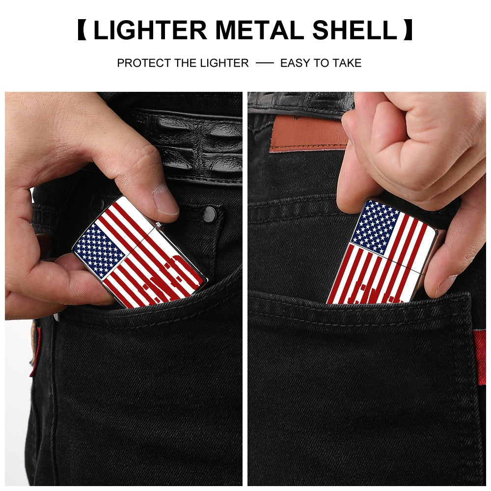 Lighter Casing - "FAFO Vertical American Flag" (RWB)