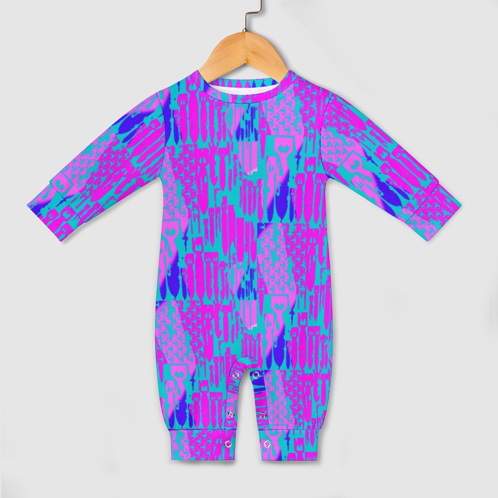 Baby Romper - "EOD Bomb Flags" (Green/Blue/Purple)