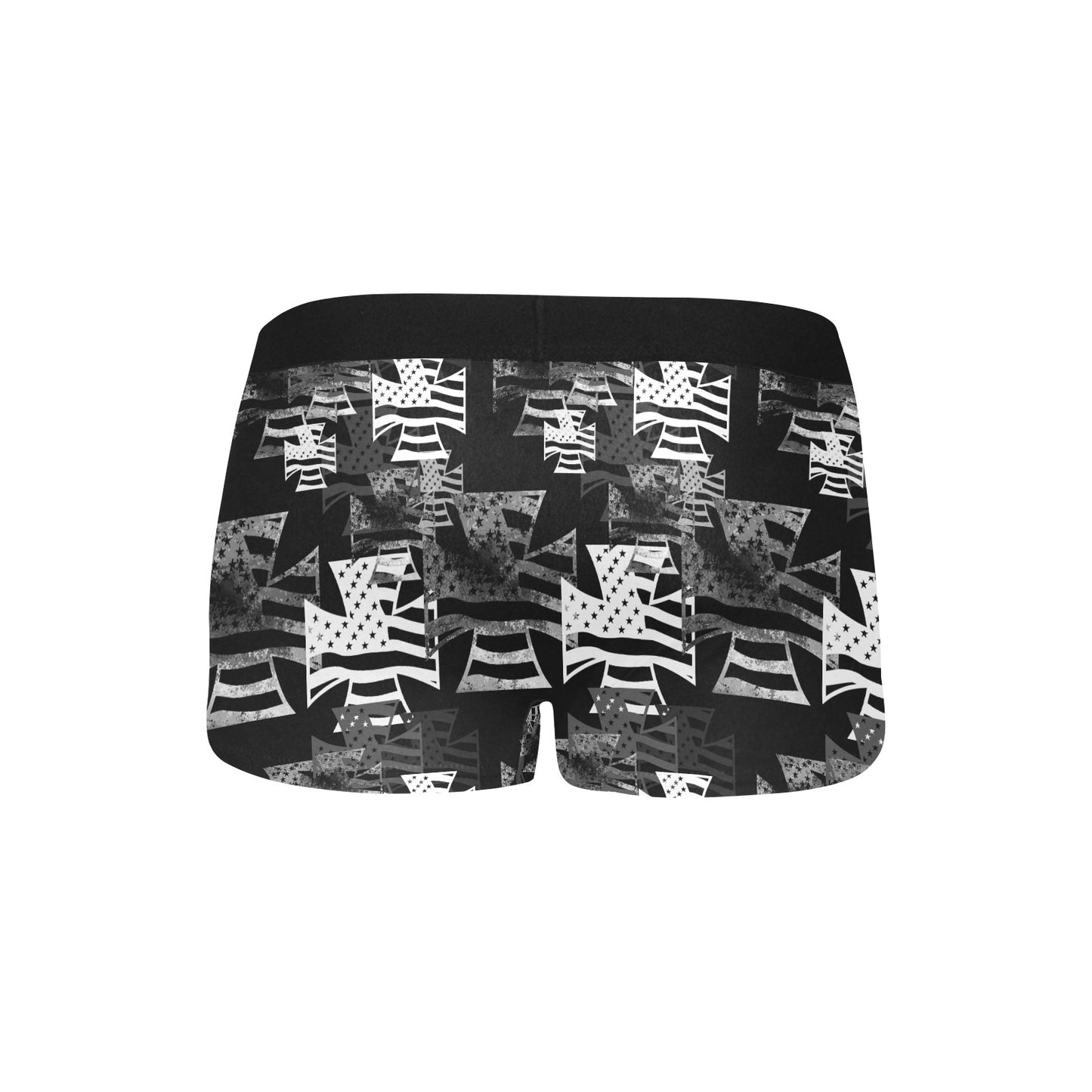 Men's Boxer Briefs with Fly - "American Iron Cross Graffiti"