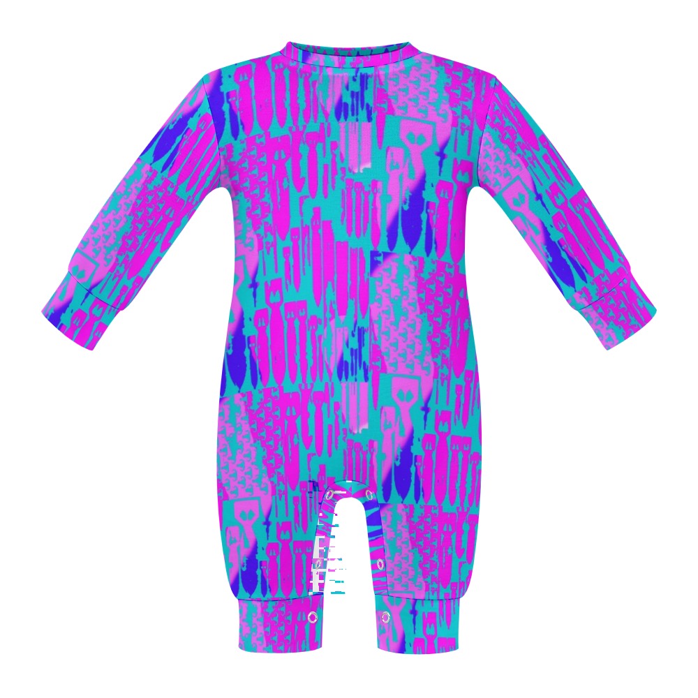 Baby Romper - "EOD Bomb Flags" (Green/Blue/Purple)