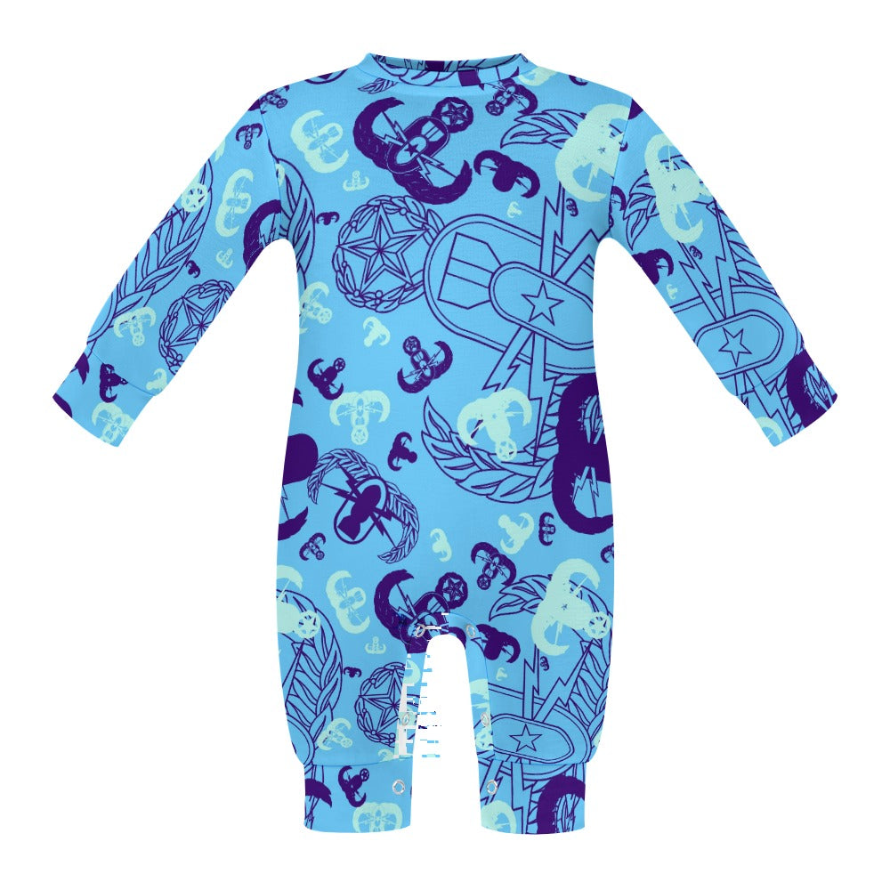 Baby Romper - "EOD Party" (Blues)