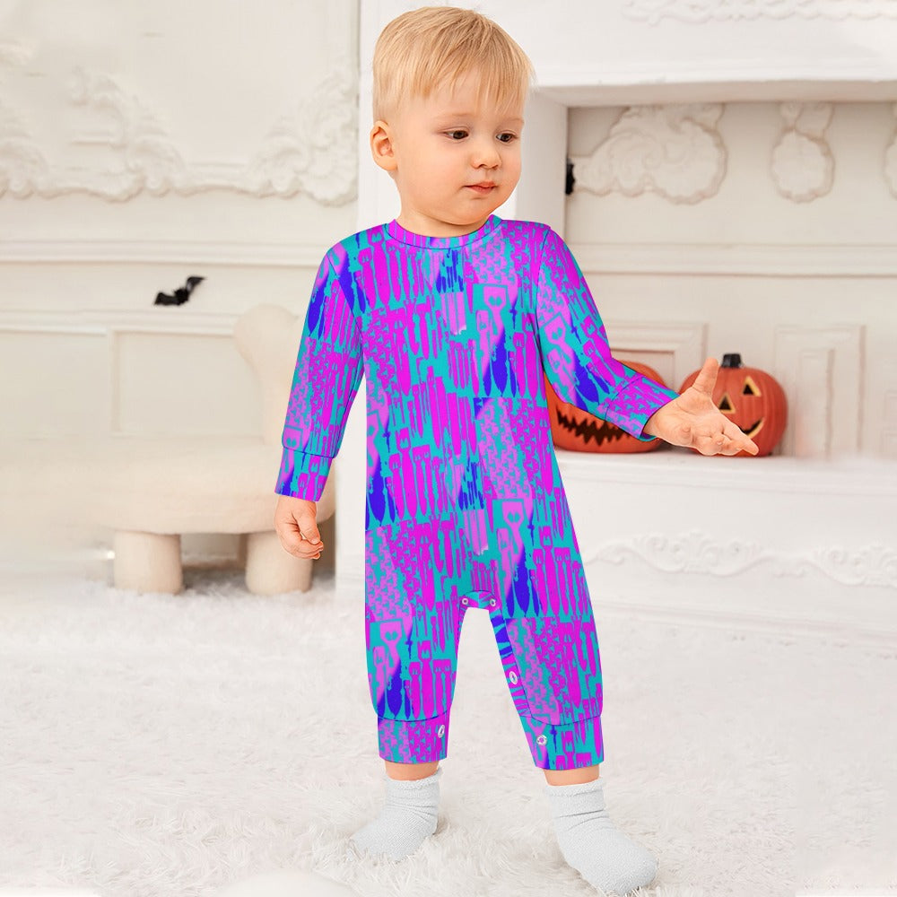 Baby Romper - "EOD Bomb Flags" (Green/Blue/Purple)