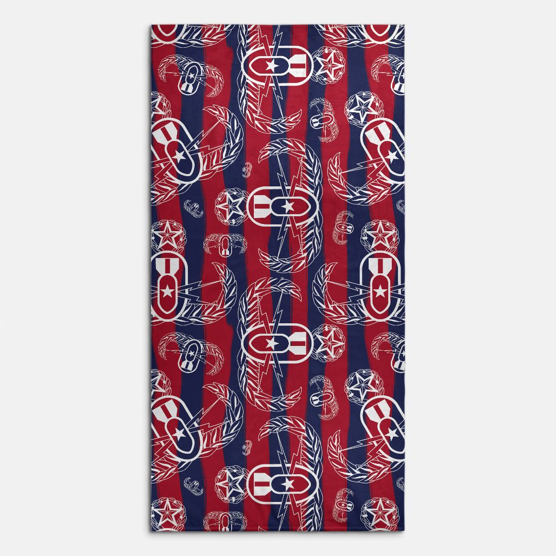 Beach Towel - Crabs and Stripes