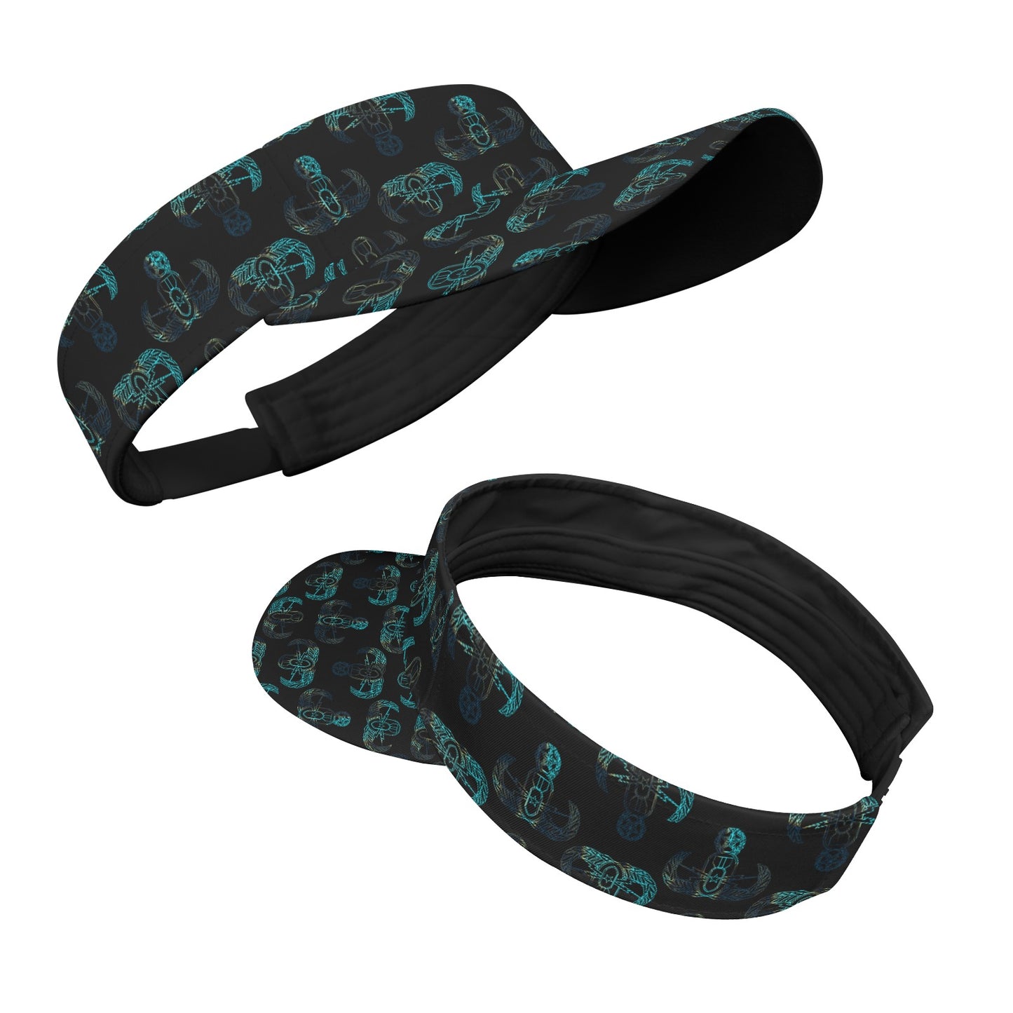 Sports Visor - "EOD Badge Rows" (Burnt Edges)