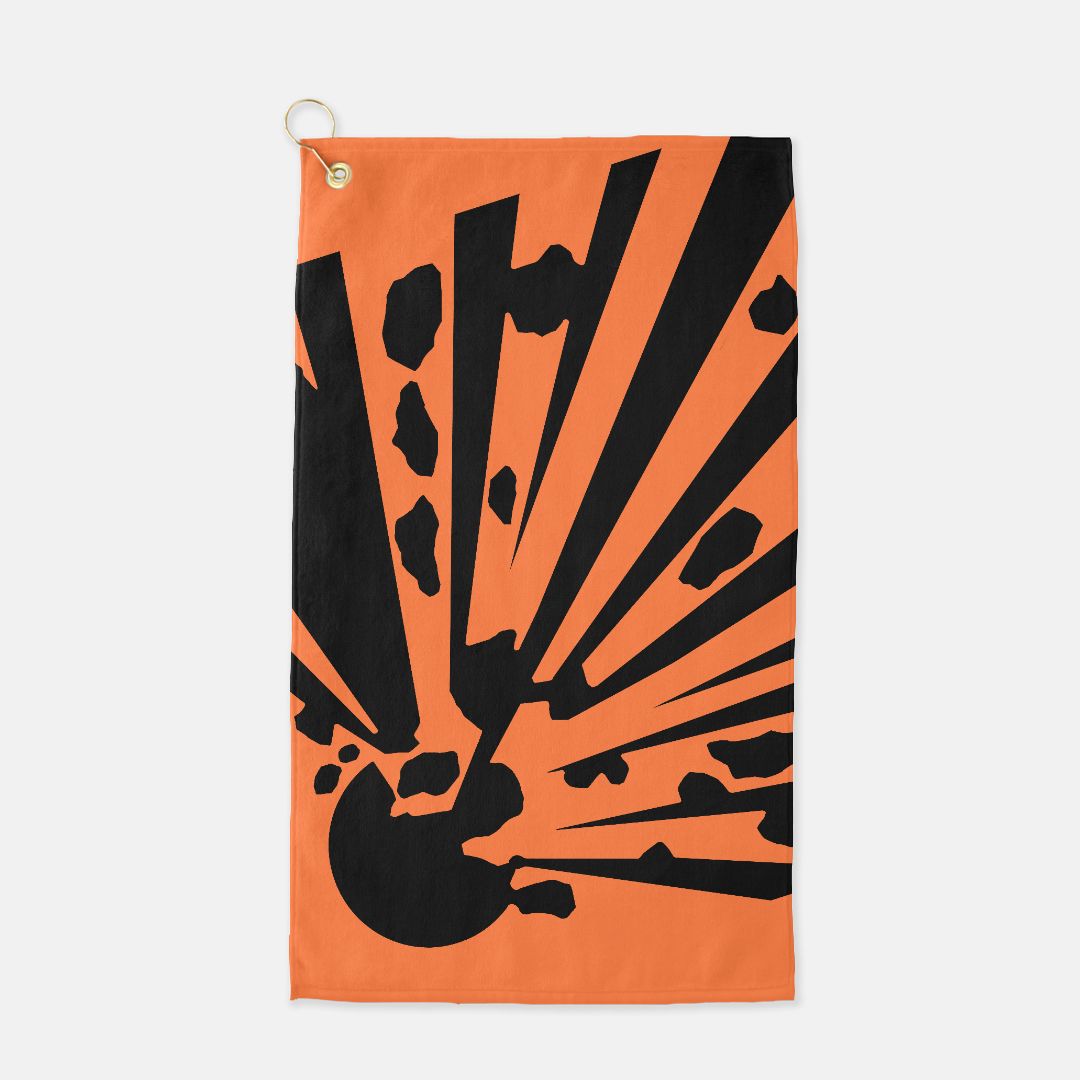 Golf Towel - "High Explosives Hazard"