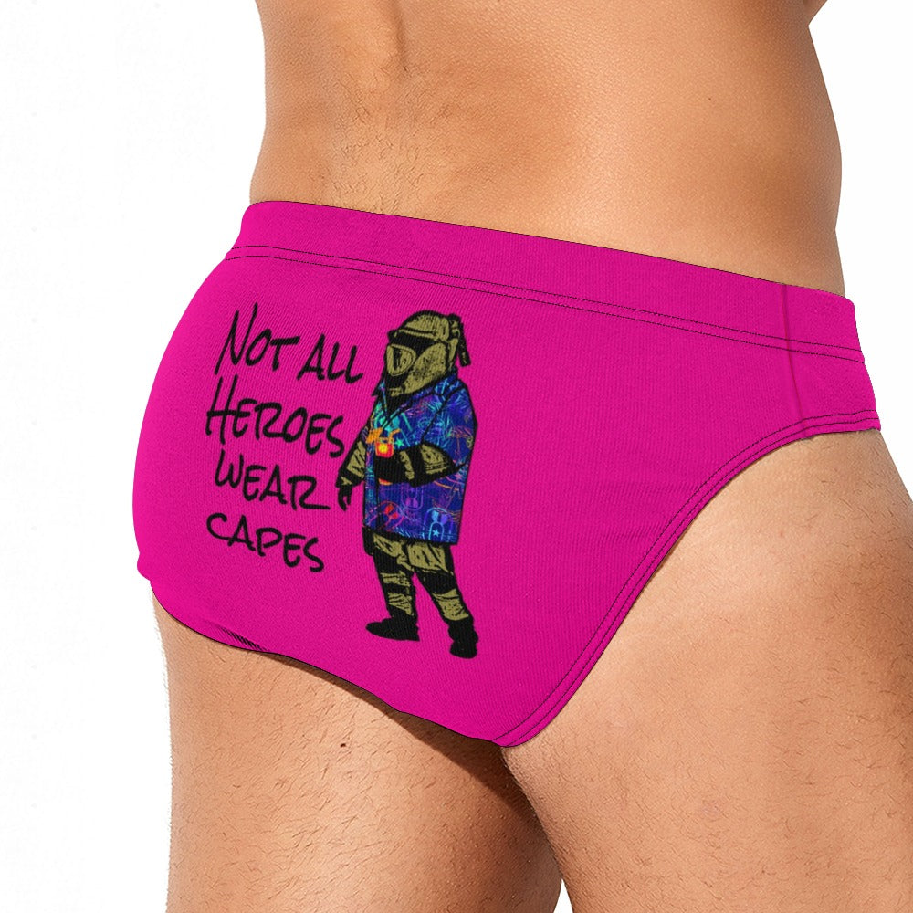 Men's Swim Briefs - "Not All Heroes Wear Capes"