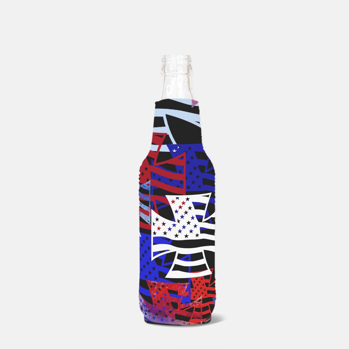 Print On Demand - Bottle Wrap - "American Iron Cross Graffiti" (RWB)