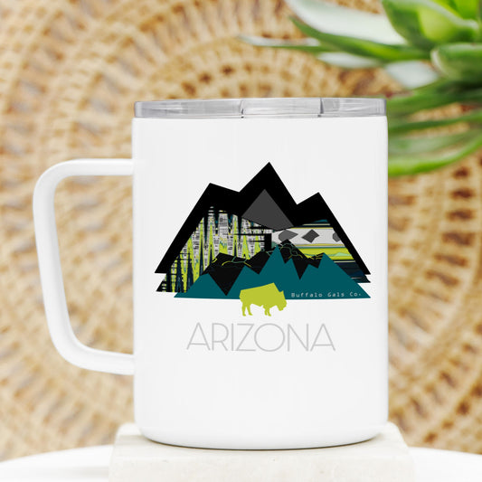 Travel Mug - "Chartreuse Mountains ARIZONA"