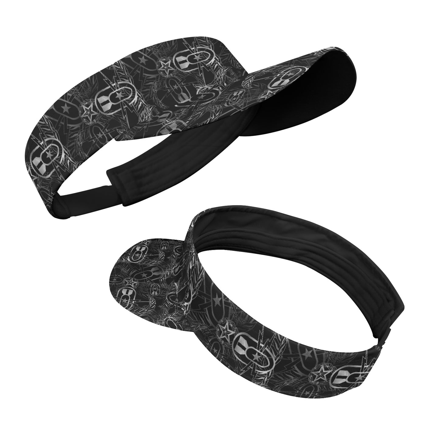 Sports Visor - "It's 5 o'clock Somewhere" (Grey on Black)