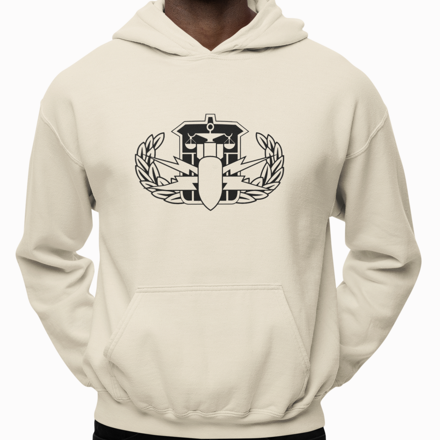 Hoodie - "HDS Badge" (Sand)