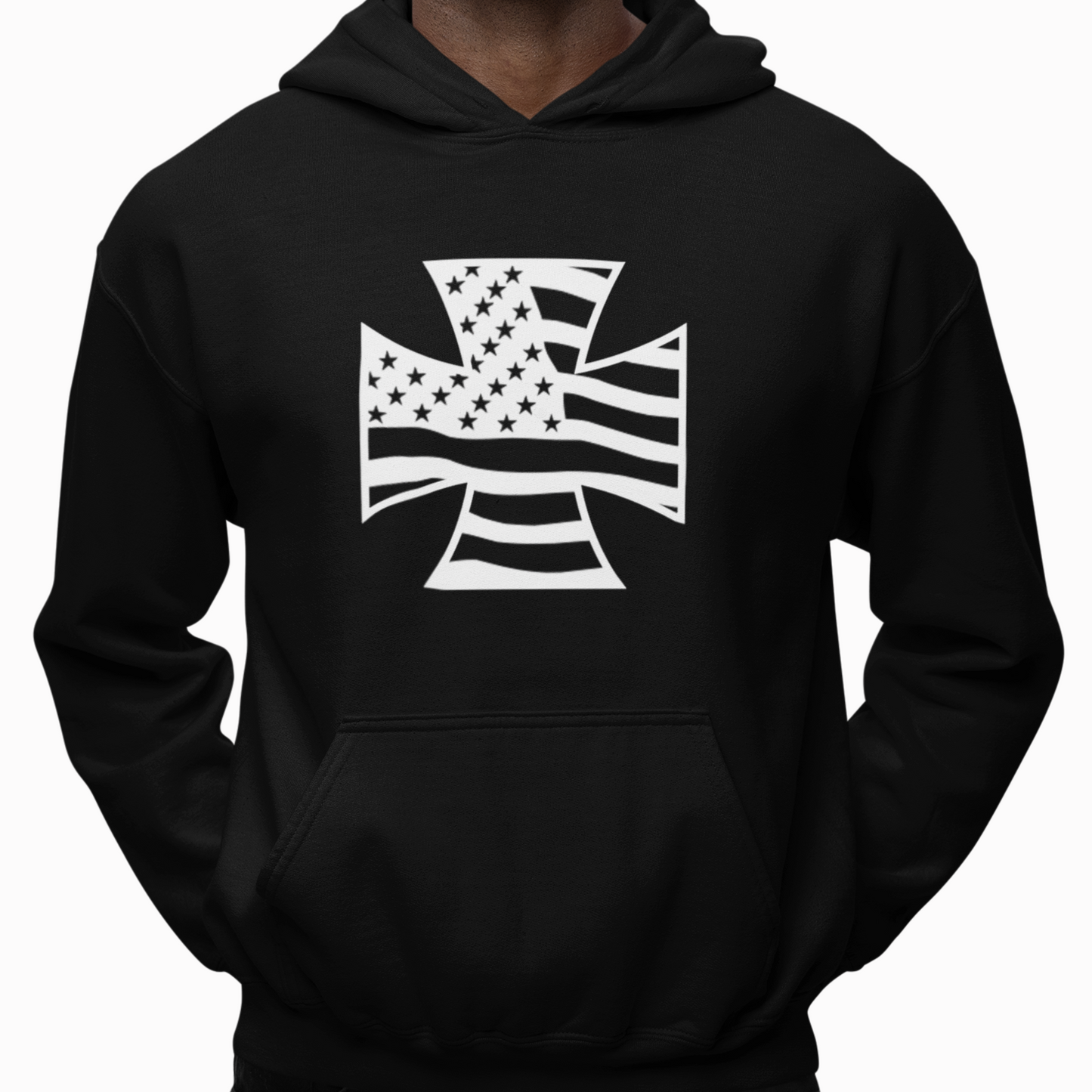 Hoodie - "American Iron Cross"