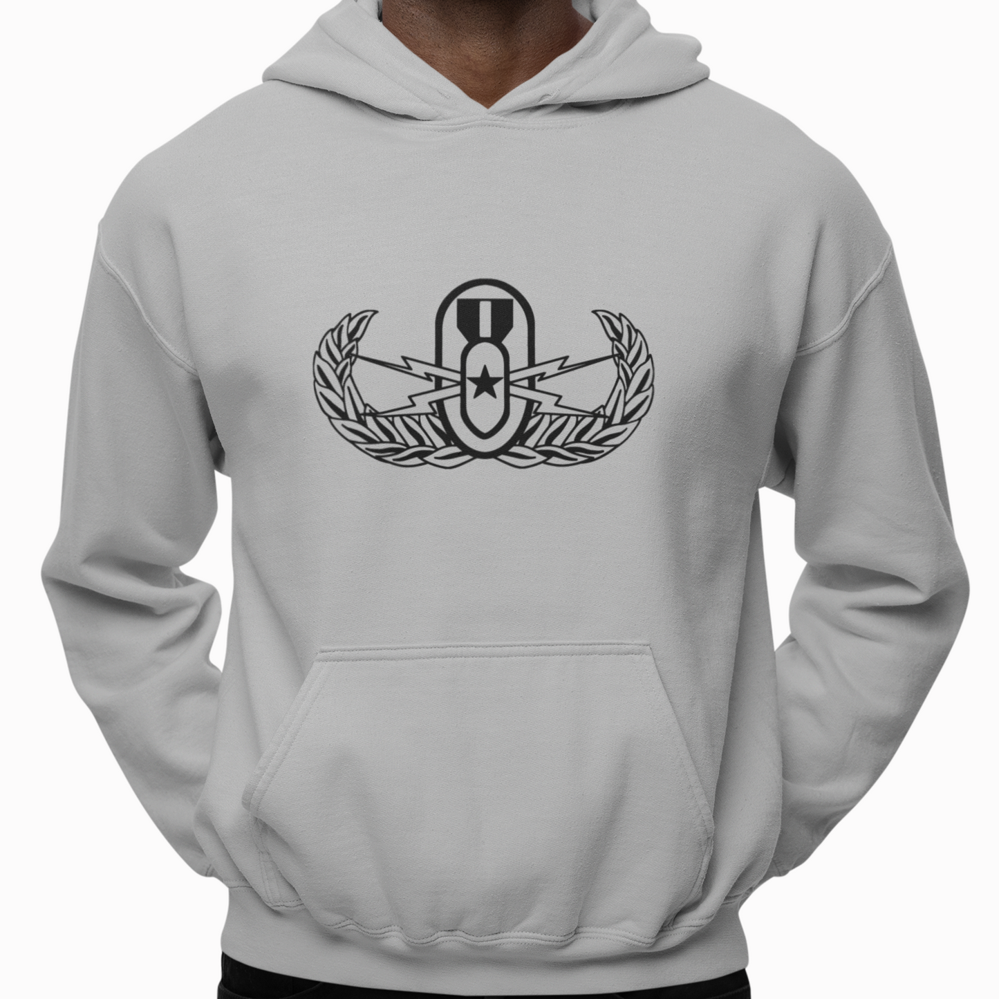Hoodie - "EOD Senior Badge" (Grey)