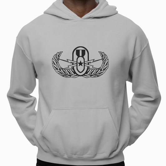 Hoodie - "EOD Senior Badge" (Grey)