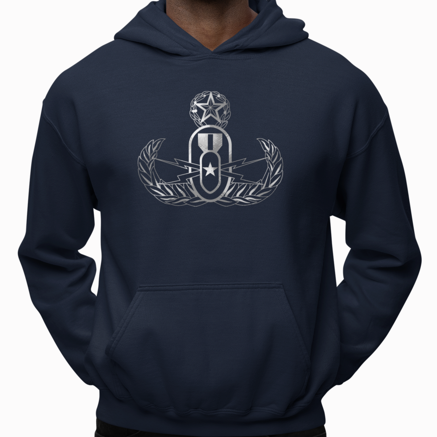 Hoodie - "It's 5 o'clock Somewhere" (EOD Master Badge: BW) (Navy)
